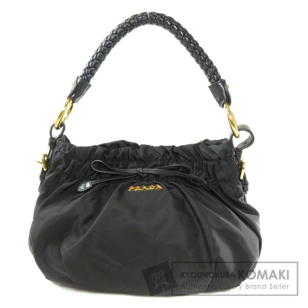 Prada Tessuto Bow Hobo Bag black